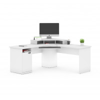Bestar 69430-000017 Hampton 71W Corner Desk in white