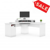 Bestar 69430-000017 Hampton 71W Corner Desk in white