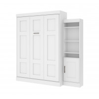 Bestar 70888-17 Edge Queen Wall Bed with one 21" Storage Unit and Door in White