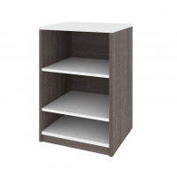 Bestar 80169-1147 Cielo By 19.5" Base Storage Unit in Bark Gray and White