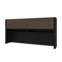 Bestar 93510-000052 Connexion Hutch for credenza in Antigua & Black