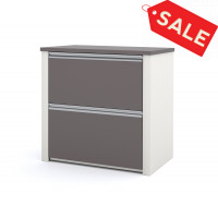Bestar 93631-1159 Connexion 30 inch lateral file ready-to-assemble in Slate Sandstone