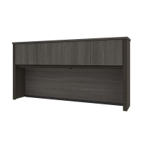 Bestar 99520-000047 Prestige + hutch for credenza in Bark Gray & Slate