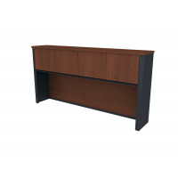 Bestar 99520-2139 Prestige + hutch for credenza in Bordeaux & Graphite