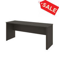 Bestar 99612-000047 Prestige + credenza in Bark Gray & Slate