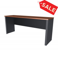 Bestar 99612-1139 Prestige with credenza in Bordeaux Graphite