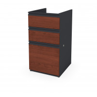 Bestar 99620-2139 Prestige with pedestal ready-to-assemble in Bordeaux Graphite