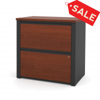 Bestar 99630-1139 Prestige with 30 inch lateral file in Bordeaux Graphite