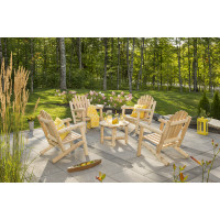 Bestar MR-854 White Cedar 4 Chairs and Coffee Table Set