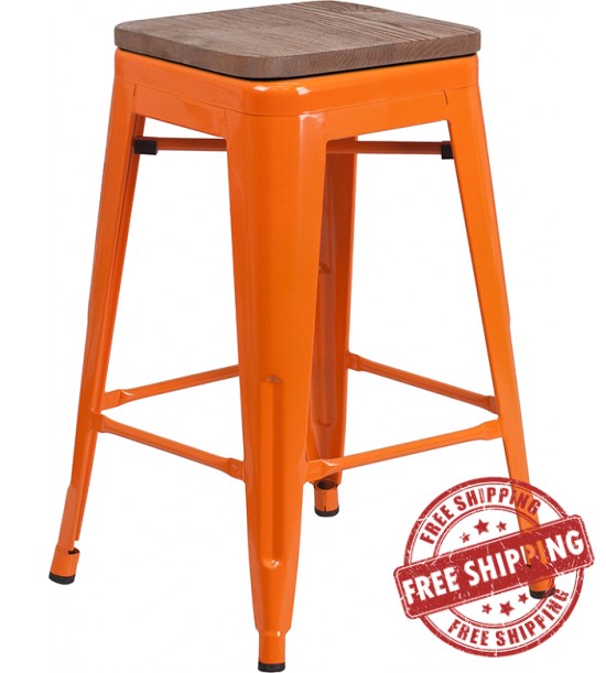 Flash Furniture CH-31320-24-OR-WD-GG 24 Flash Furniture CH-31320-24-OR-WD-GG 24