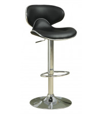 Coaster Furniture 120359 Upholstered Adjustable Height Bar Stools Black and Chrome (Set of 2)