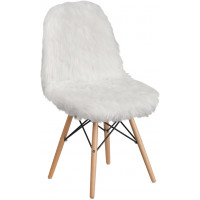 Flash Furniture DL-10-GG Shaggy Dog White Accent Chair 