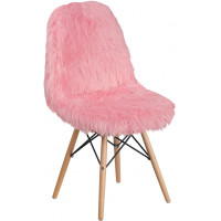 Flash Furniture DL-8-GG Shaggy Dog Light Pink Accent Chair 