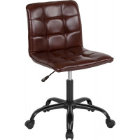 Flash Furniture DS-512C-BRN-GG Sorrento Home and Office Task Chair in Brown Leather 