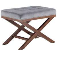 Modway EEI-2571-GRY Facet Wood Bench Gray