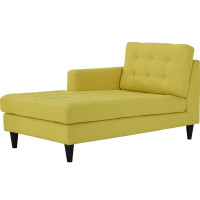 Modway EEI-2596-SUN Empress Left-Arm Upholstered Fabric Chaise Sunny