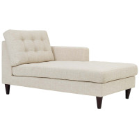 Modway EEI-2597-BEI Empress Right-Arm Upholstered Fabric Chaise Beige