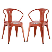 Modway EEI-2754-RED-SET Promenade Dining Chair Set of 2 Red