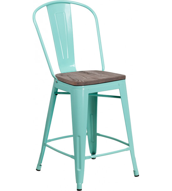 Flash Furniture ET-3534-24-MINT-WD-GG 24 Flash Furniture ET-3534-24-MINT-WD-GG 24