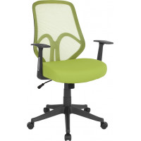 Flash Furniture GO-WY-193A-A-GN-GG Salerno Series High Back Green Mesh Chair with Arms 
