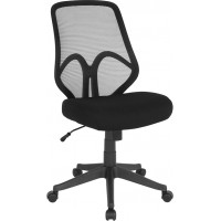 Flash Furniture GO-WY-193A-BK-GG Salerno Series High Back Black Mesh Chair 