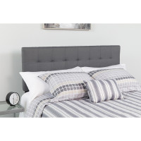 Flash Furniture HG-HB1704-F-DG-GG Bedford Tufted Upholstered Full Size Headboard in Dark Gray Fabric 