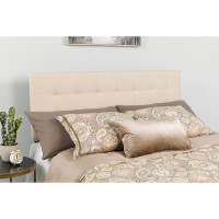 Flash Furniture HG-HB1704-Q-B-GG Bedford Tufted Upholstered Queen Size Headboard in Beige Fabric 
