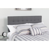 Flash Furniture HG-HB1704-Q-DG-GG Bedford Tufted Upholstered Queen Size Headboard in Dark Gray Fabric 