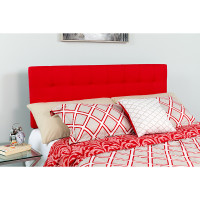 Flash Furniture HG-HB1704-Q-R-GG Bedford Tufted Upholstered Queen Size Headboard in Red Fabric 