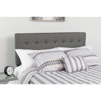 Flash Furniture HG-HB1705-F-GY-GG Lennox Tufted Upholstered Full Size Headboard in Gray Vinyl 