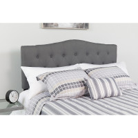 Flash Furniture HG-HB1708-F-DG-GG Cambridge Tufted Upholstered Full Size Headboard in Dark Gray Fabric 