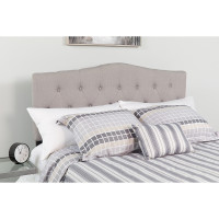 Flash Furniture HG-HB1708-F-LG-GG Cambridge Tufted Upholstered Full Size Headboard in Light Gray Fabric 