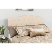 Flash Furniture HG-HB1708-K-B-GG Cambridge Tufted Upholstered King Size Headboard in Beige Fabric 