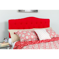 Flash Furniture HG-HB1708-K-R-GG Cambridge Tufted Upholstered King Size Headboard in Red Fabric 