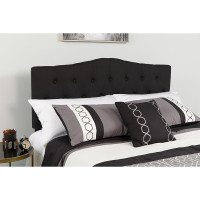 Flash Furniture HG-HB1708-Q-BK-GG Cambridge Tufted Upholstered Queen Size Headboard in Black Fabric 