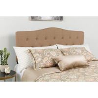 Flash Furniture HG-HB1708-Q-C-GG Cambridge Tufted Upholstered Queen Size Headboard in Camel Fabric 