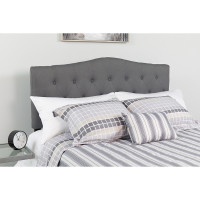 Flash Furniture HG-HB1708-Q-DG-GG Cambridge Tufted Upholstered Queen Size Headboard in Dark Gray Fabric 