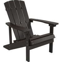 Flash Furniture JJ-C14501-SLT-GG Charlestown All-Weather Adirondack Chair in Slate Gray Faux Wood 