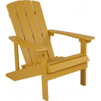 Flash Furniture JJ-C14501-YLW-GG Charlestown All-Weather Adirondack Chair in Yellow Faux Wood 