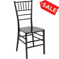 Flash Furniture LE-BLACK-M-GG HERCULES Series Black Resin Stacking Chiavari Chair 