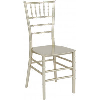 Flash Furniture LE-CHAMP-M-GG HERCULES Series Champagne Resin Stacking Chiavari Chair 