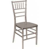 Flash Furniture LE-PEWTER-GG HERCULES PREMIUM Series Pewter Resin Stacking Chiavari Chair 
