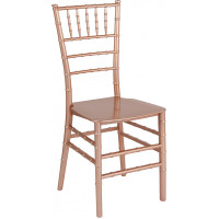 Flash Furniture LE-ROSE-M-GG HERCULES Series Rose Gold Resin Stacking Chiavari Chair 