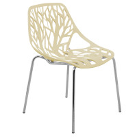 LeisureMod AC16CR Modern Asbury Dining Chair w/ Chromed Legs