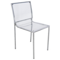 LeisureMod ACR19CL Modern Almeda Acrylic Dining Chair
