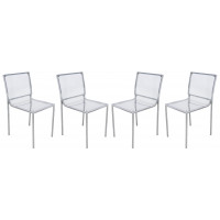 LeisureMod ACR19CL4 Modern Almeda Acrylic Dining Chair, Set of 4