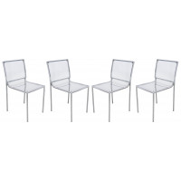 LeisureMod ACR19CL4 Modern Almeda Acrylic Dining Chair, Set of 4