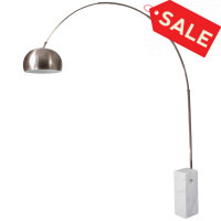 LeisureMod AL22W Arco Lamp with Marble Cube Base