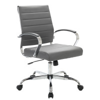 LeisureMod BO19GRL Benmar Leather Office Chair