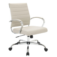 LeisureMod BO19TL Benmar Leather Office Chair